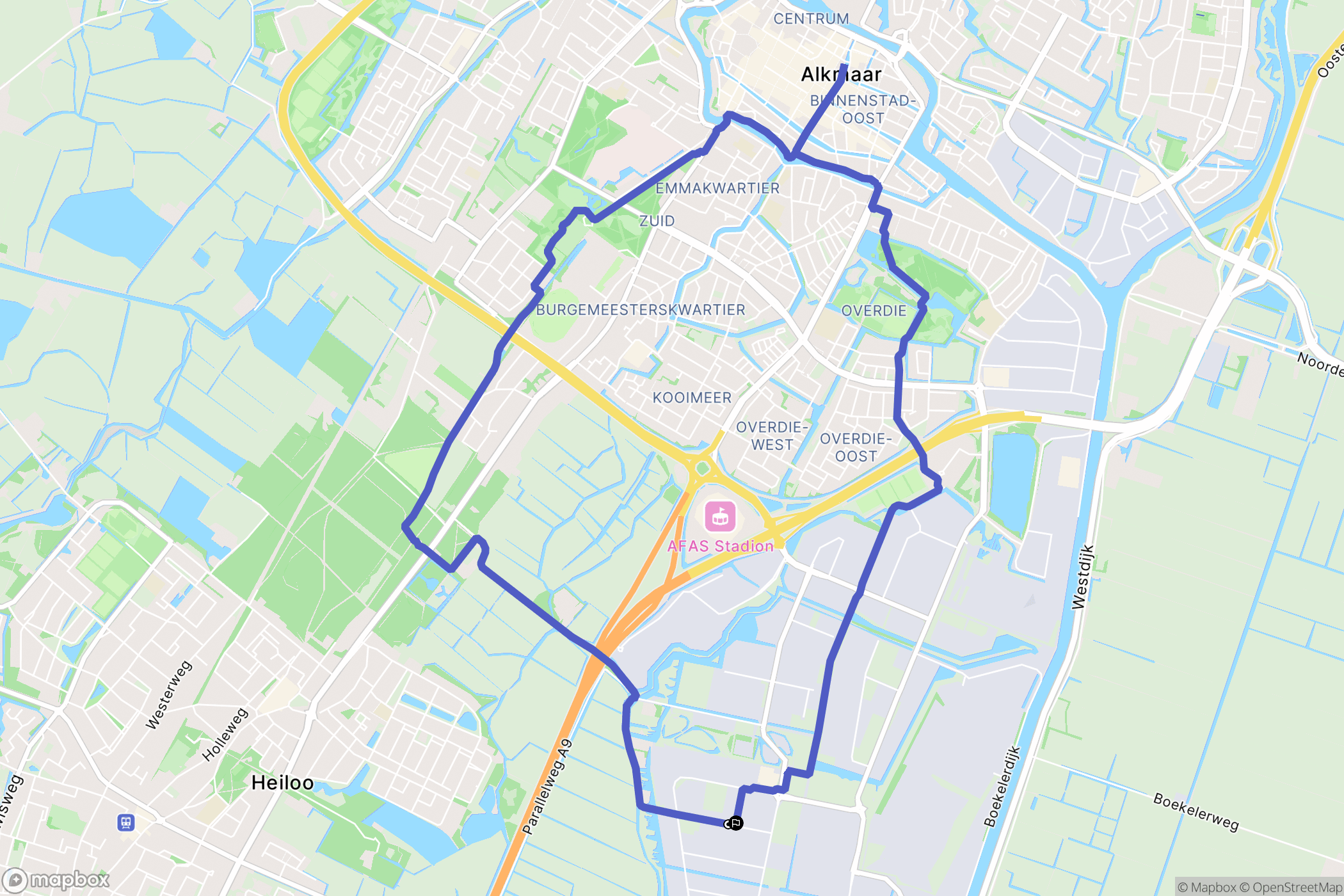 Alkmaar: routekaart voor buitenactiviteiten - Netherlands
