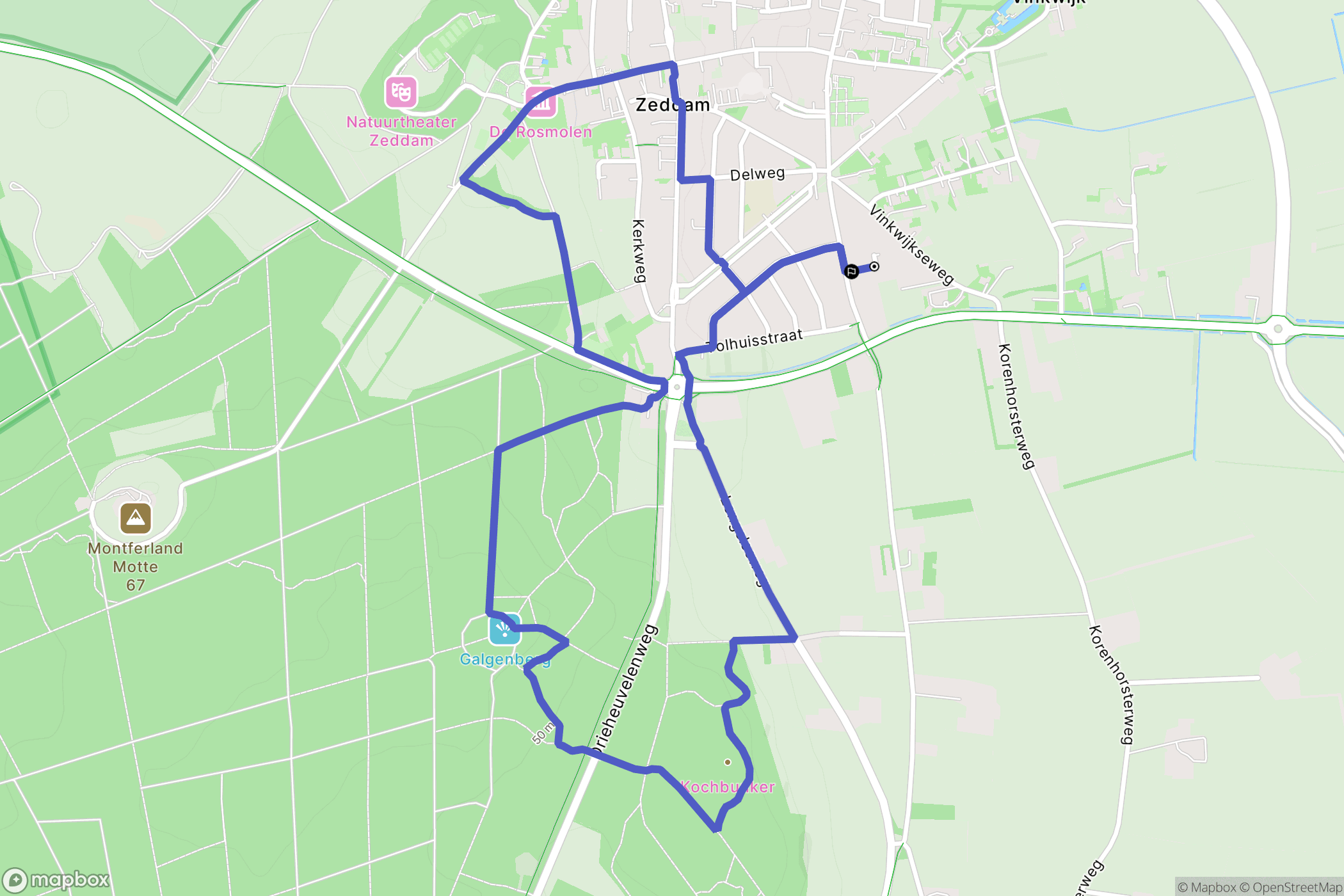 Zeddam: routekaart voor buitenactiviteiten - Netherlands
