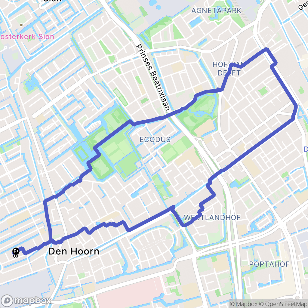 Den Hoorn: routekaart voor buitenactiviteiten - Netherlands