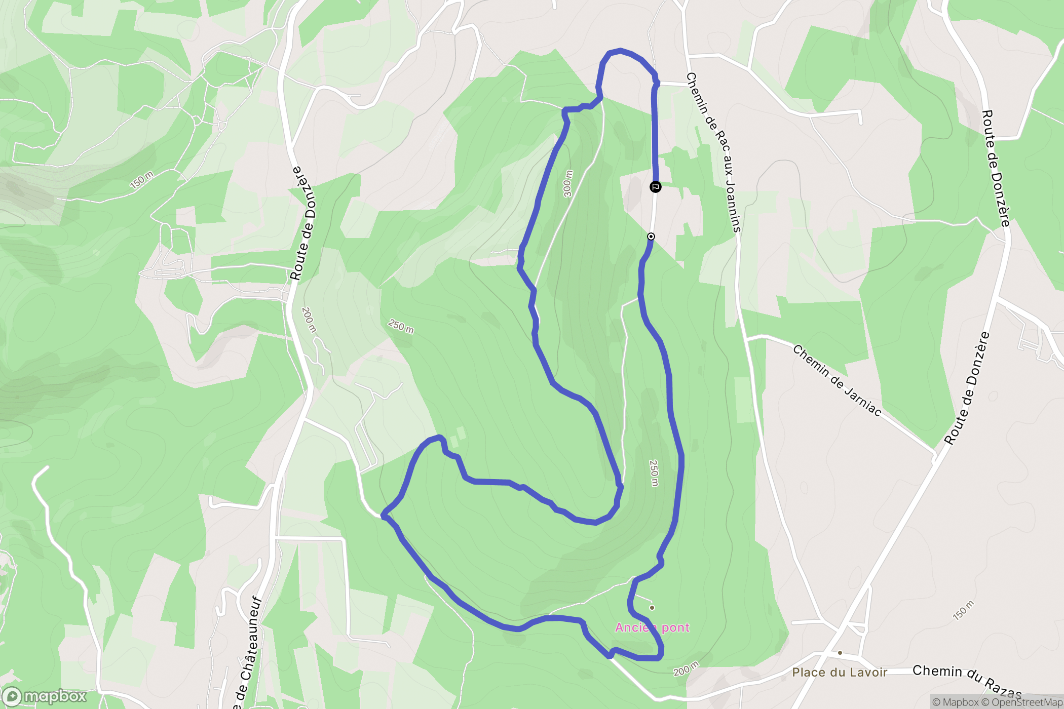 Malataverne : carte du parcours de randonnée - France