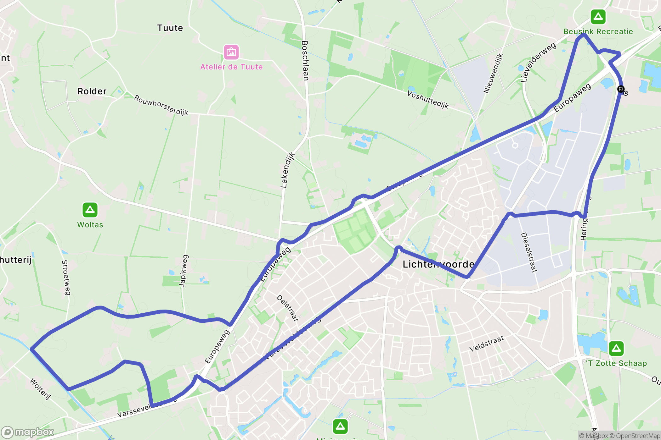 Lievelde: routekaart voor buitenactiviteiten - Netherlands