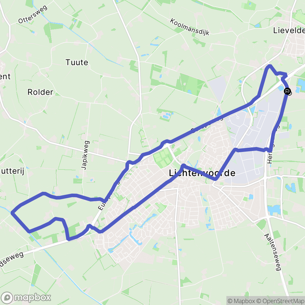 Lievelde: routekaart voor buitenactiviteiten - Netherlands