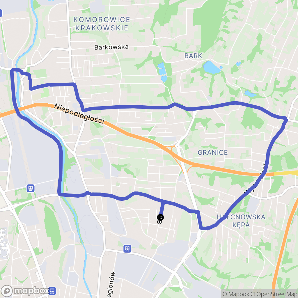 Bielsko-Biała: mapa trasy - Poland