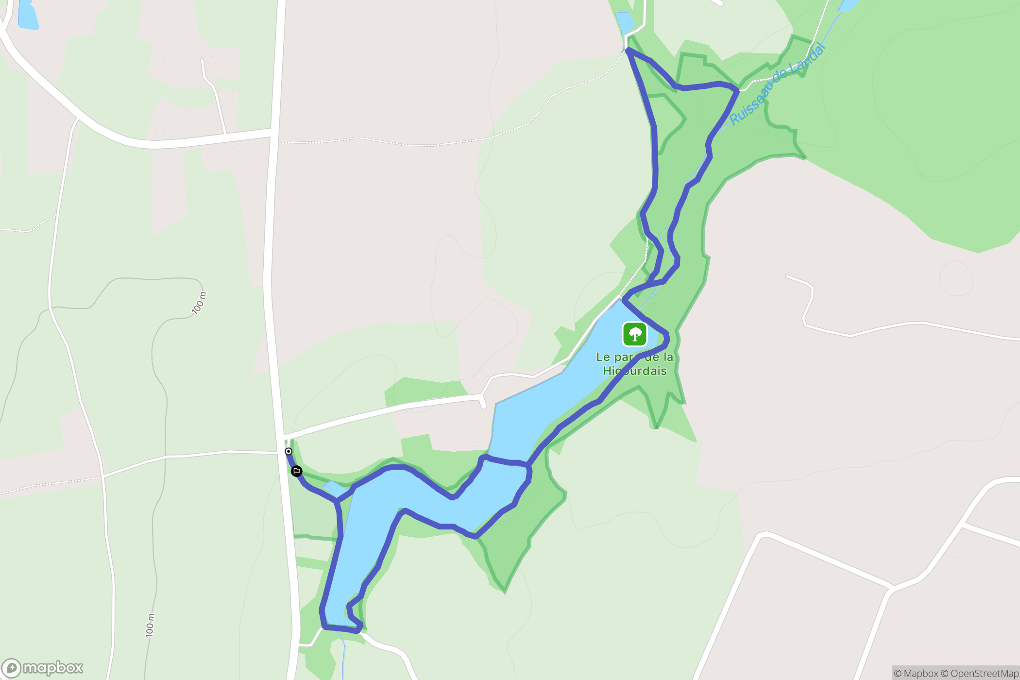 Epiniac : carte du parcours de randonnée - France