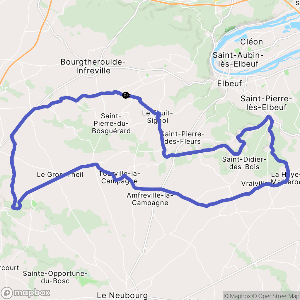 Bosroumois : carte du parcours de randonnée - France
