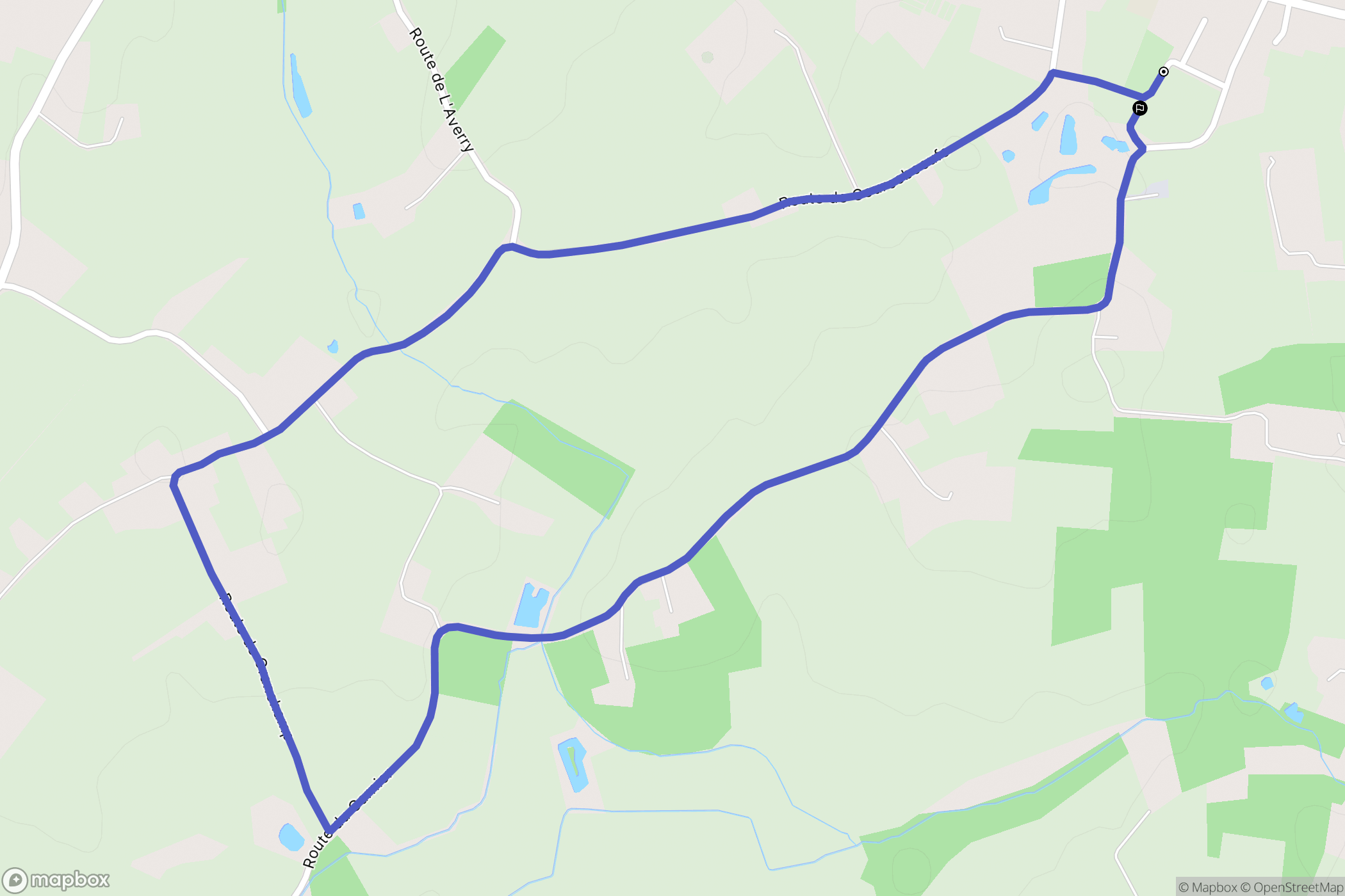 Courcemont : carte du parcours de randonnée - France