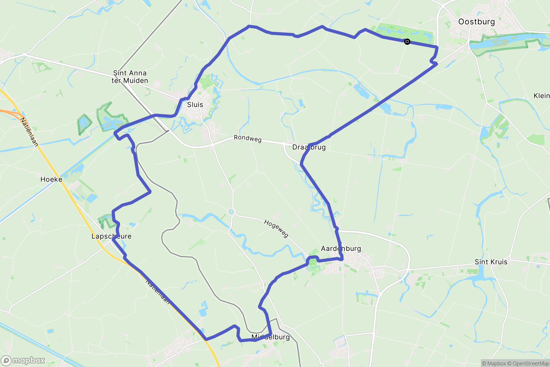 Oostburg: routekaart voor buitenactiviteiten - Netherlands