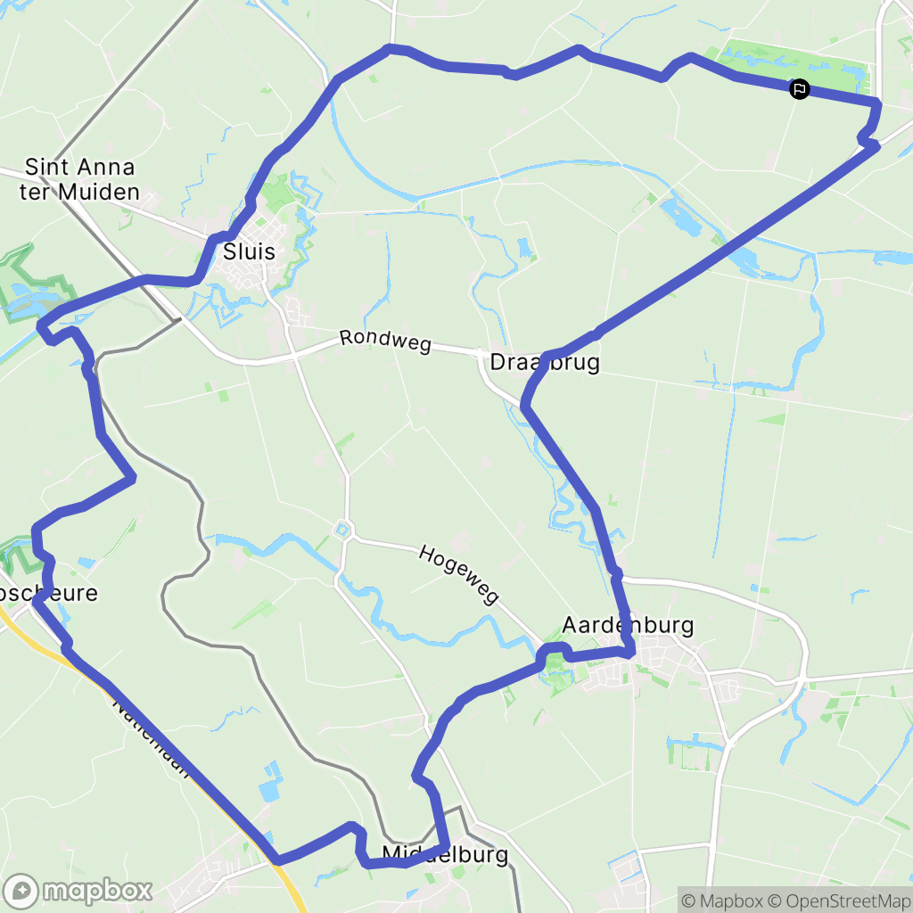 Oostburg: routekaart voor buitenactiviteiten - Netherlands