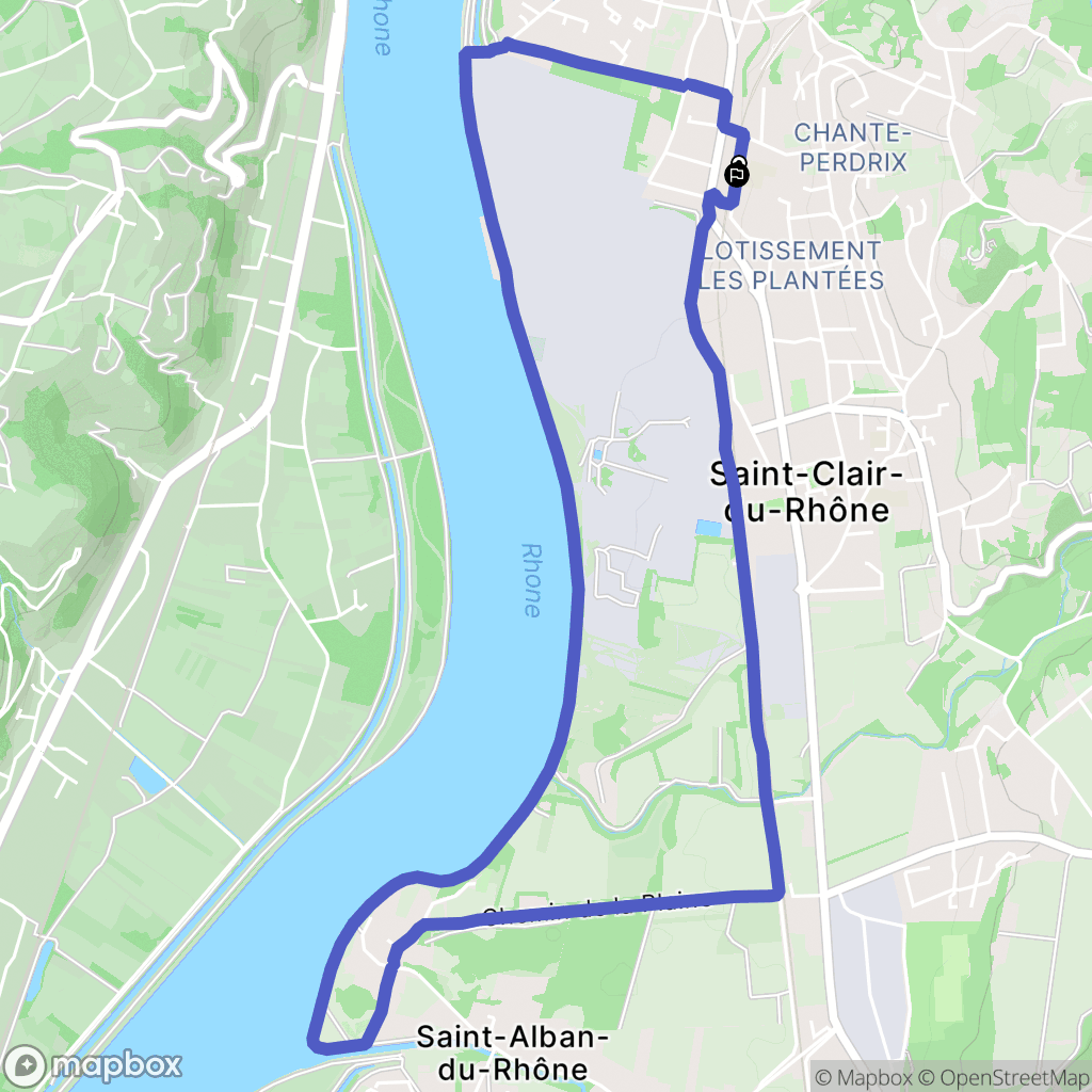 Saint-Clair-du-Rhône : carte du parcours de randonnée - France