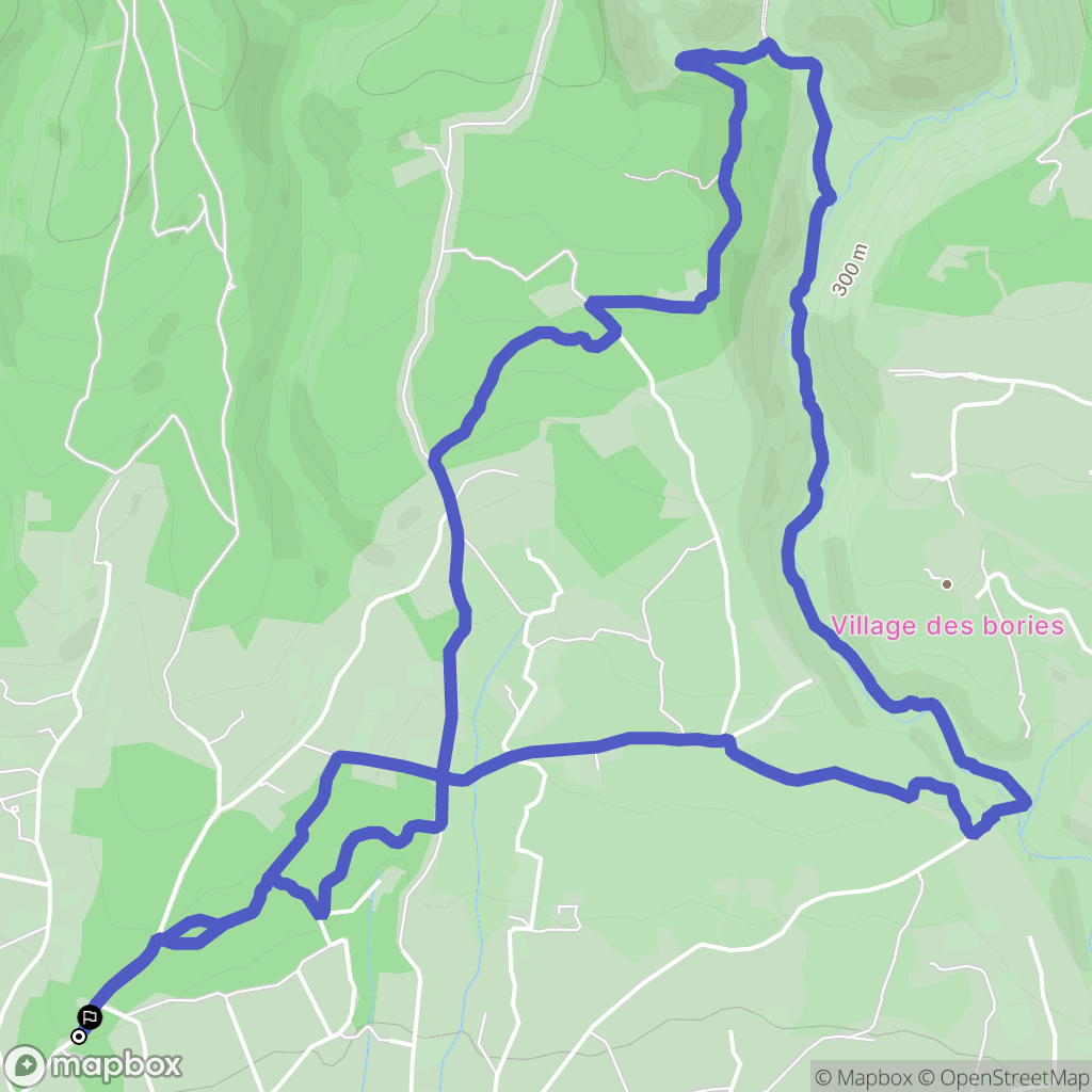 Cabrières-d'Avignon : carte du parcours de randonnée - France