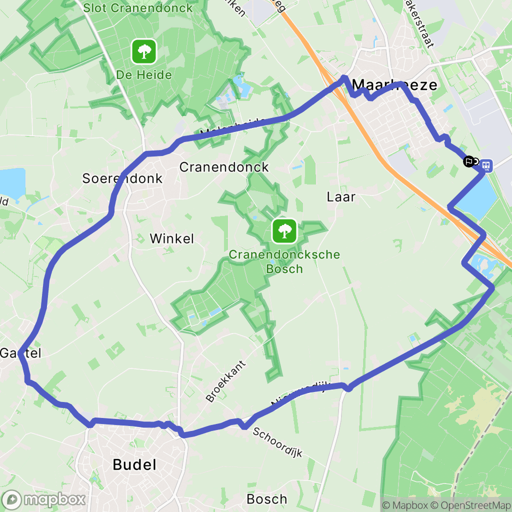 Maarheeze: routekaart voor buitenactiviteiten - Netherlands