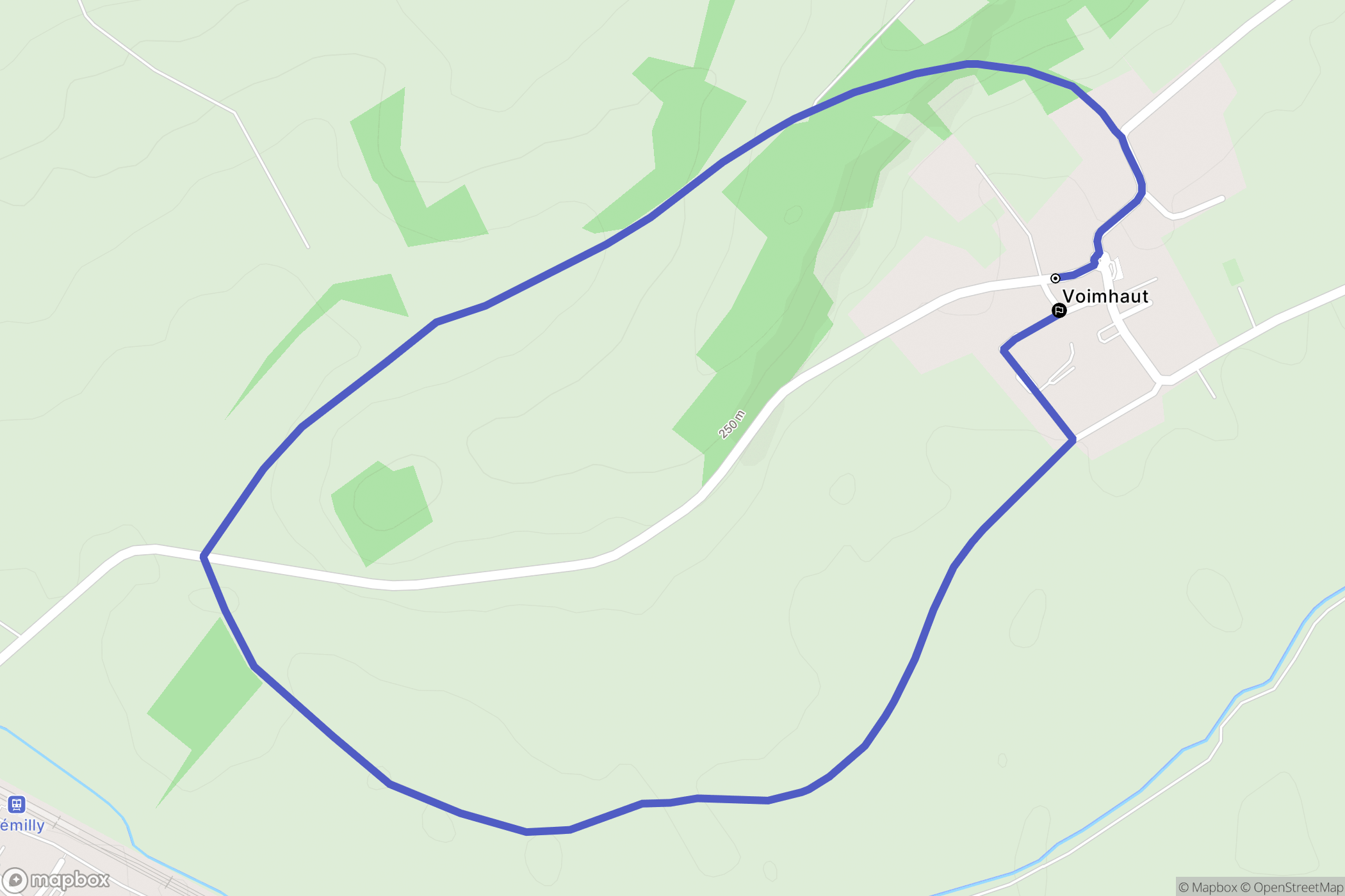Voimhaut : carte du parcours de randonnée - France