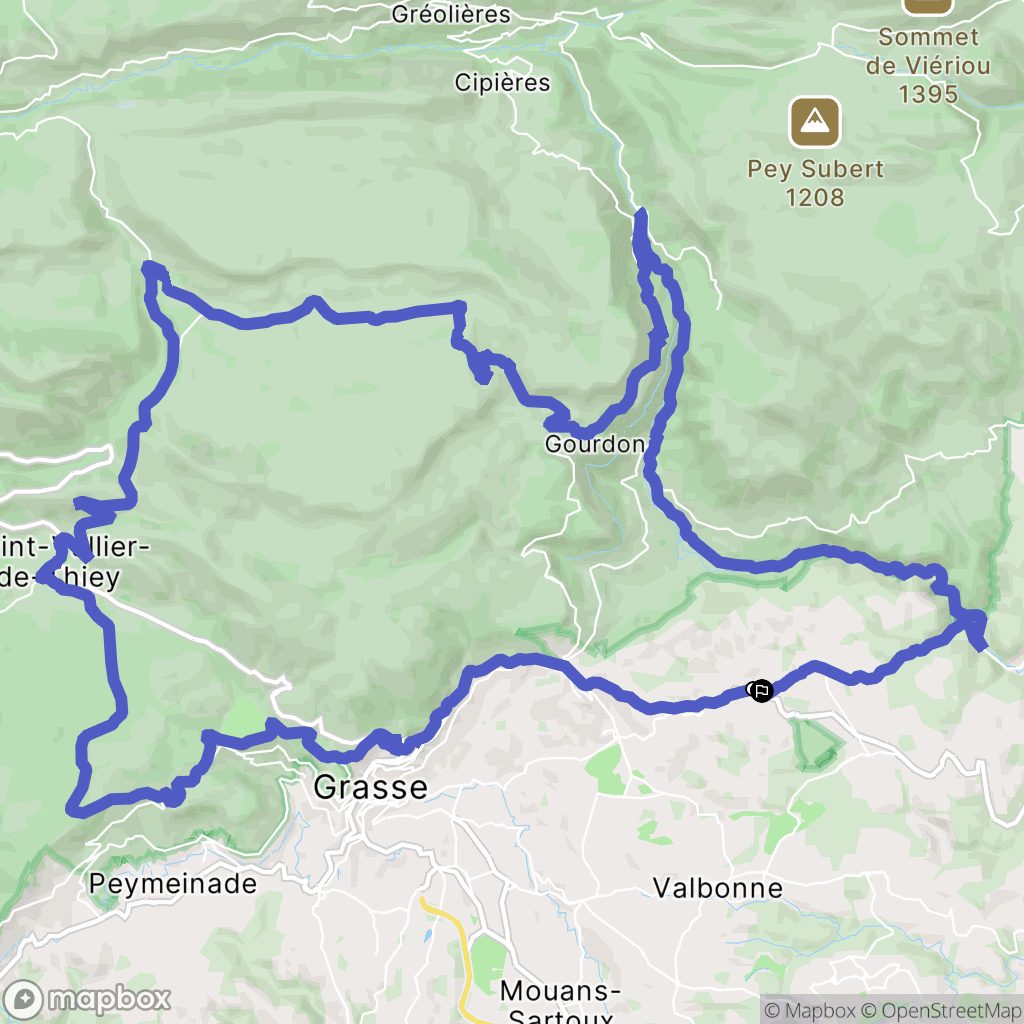 Le Rouret : carte du parcours de randonnée - France