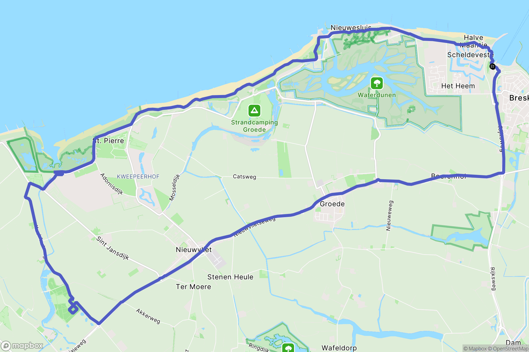 Breskens: routekaart voor buitenactiviteiten - Netherlands