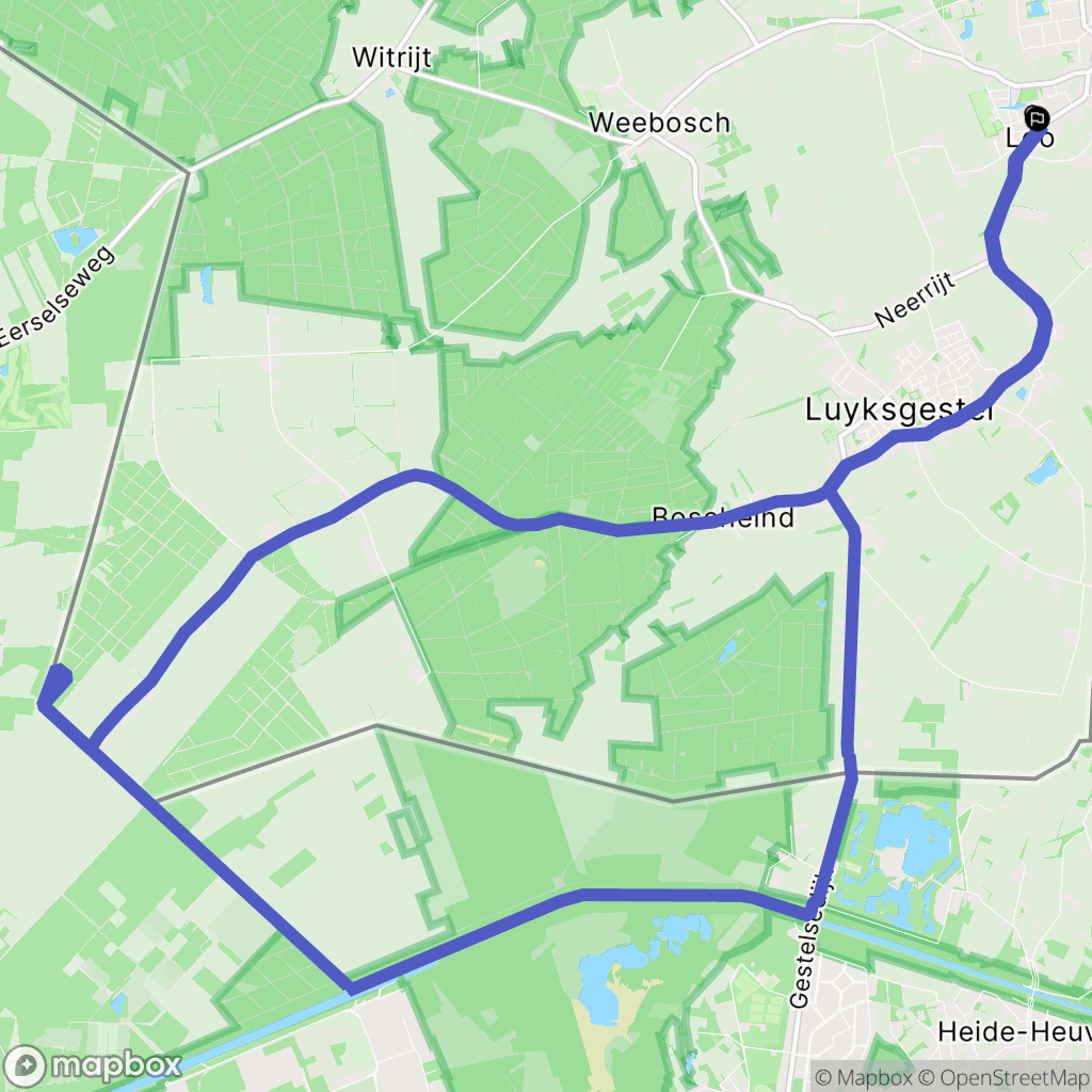 Bergeijk: routekaart voor buitenactiviteiten - Netherlands