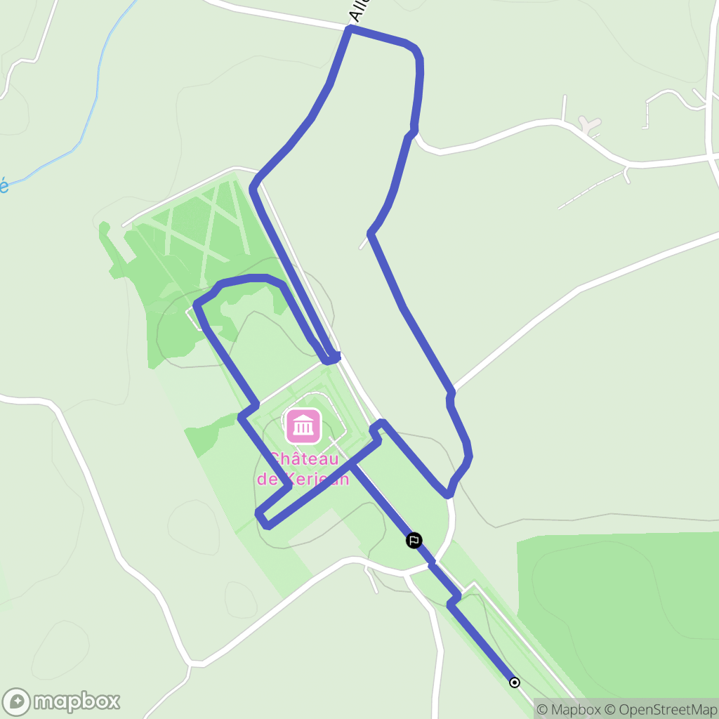 Saint-Vougay : carte du parcours de randonnée - France