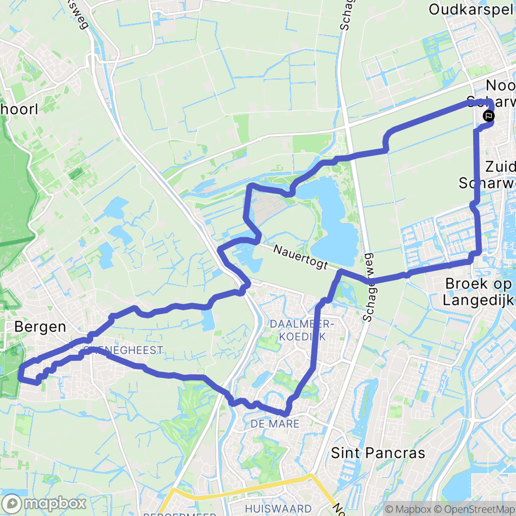 Noord-Scharwoude: routekaart voor buitenactiviteiten - Netherlands