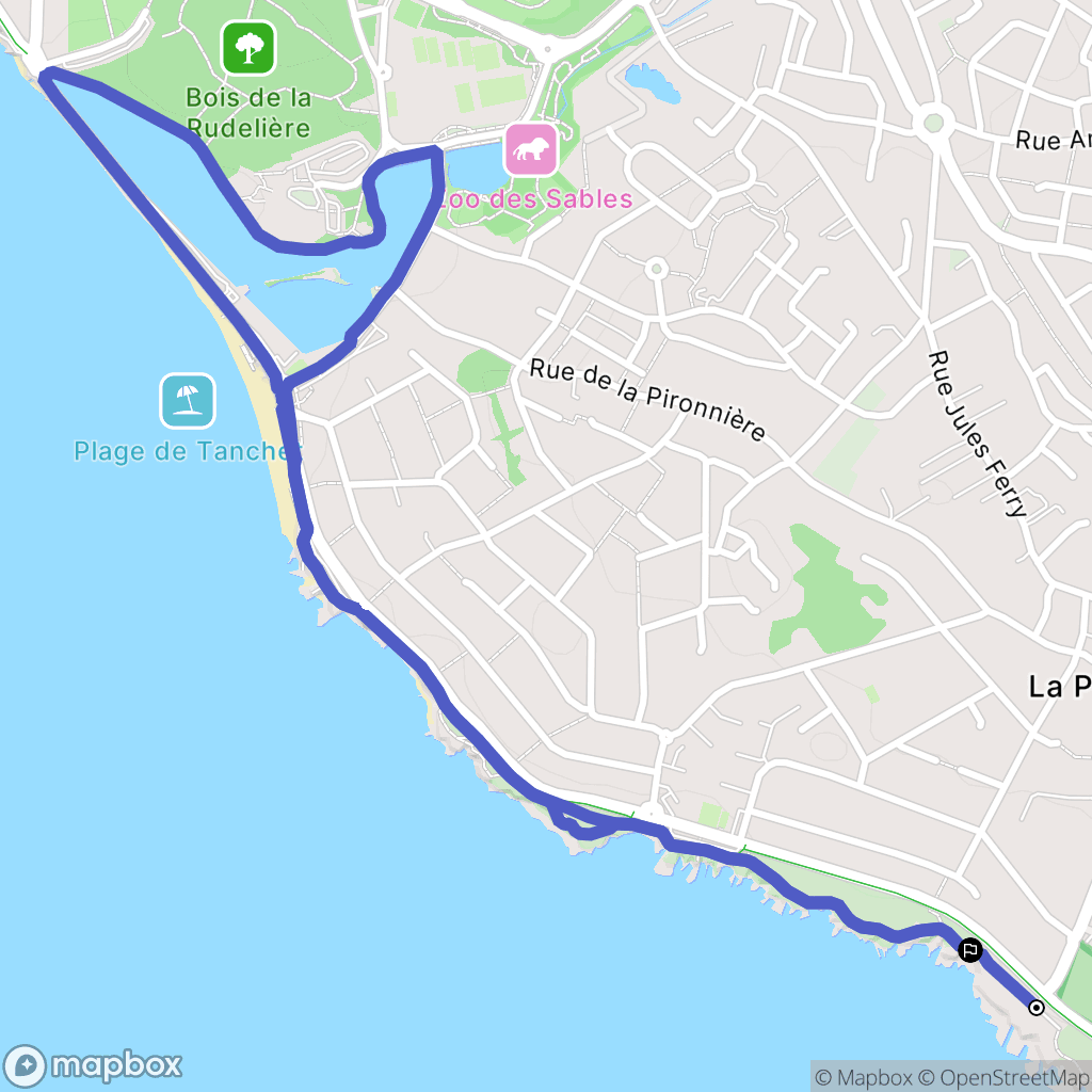 Les Sables-d'Olonne : carte du parcours de randonnée - France