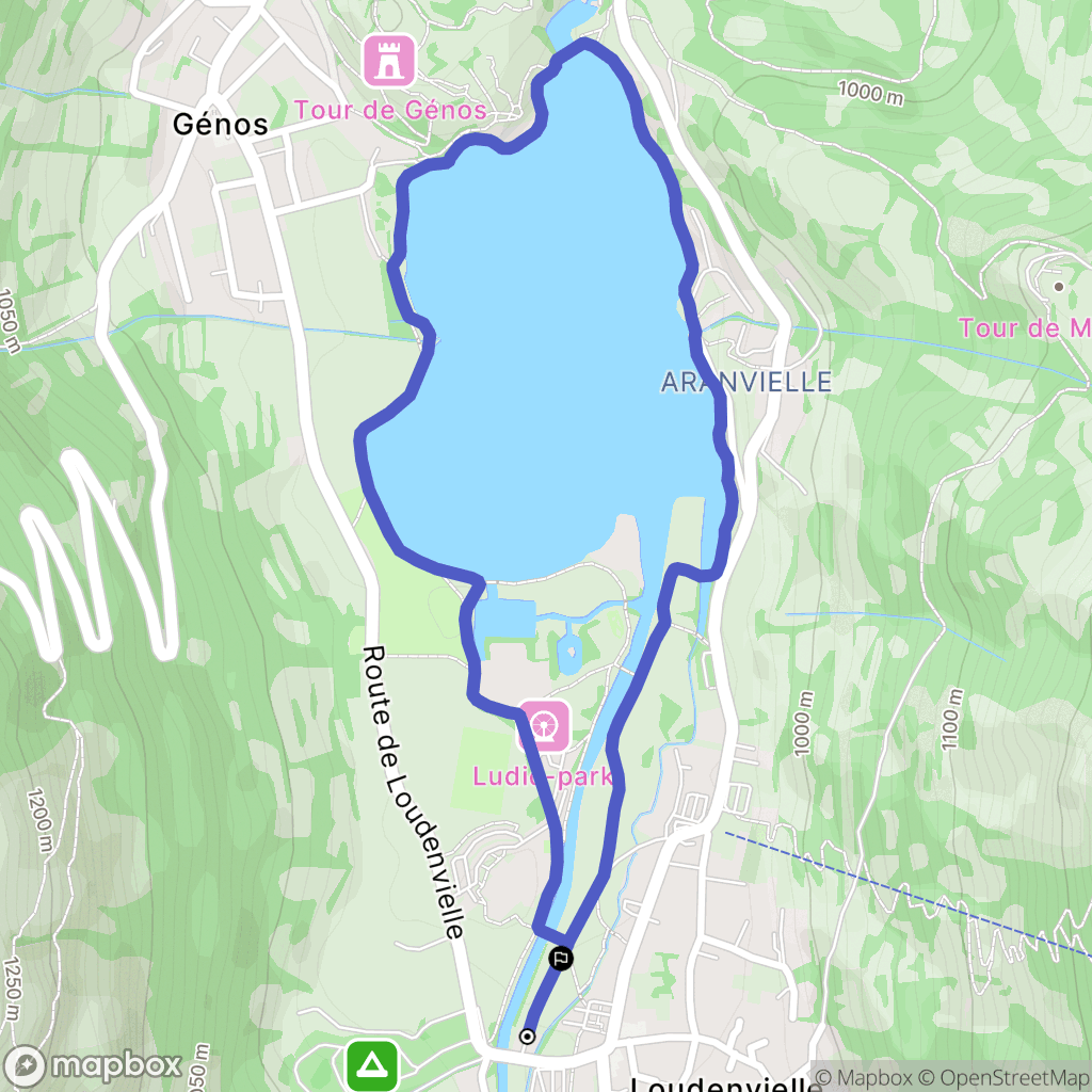Loudenvielle : carte du parcours de randonnée - France