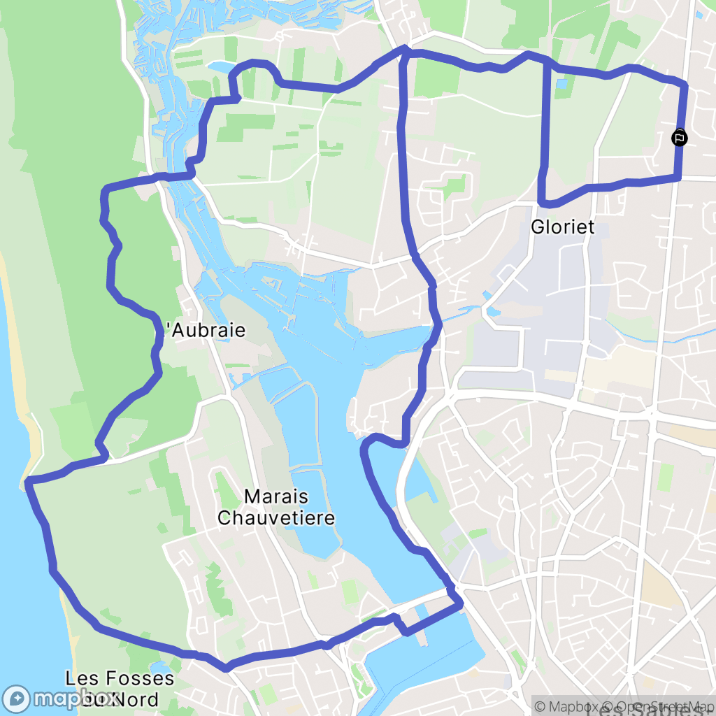 Les Sables-d'Olonne : carte du parcours de randonnée - France