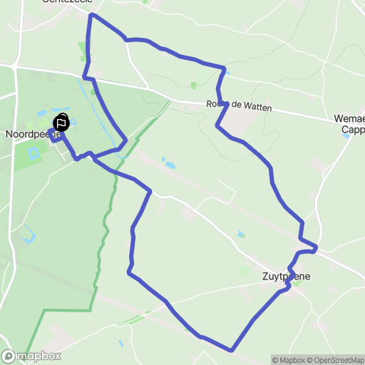 Noordpeene : carte du parcours de randonnée - France