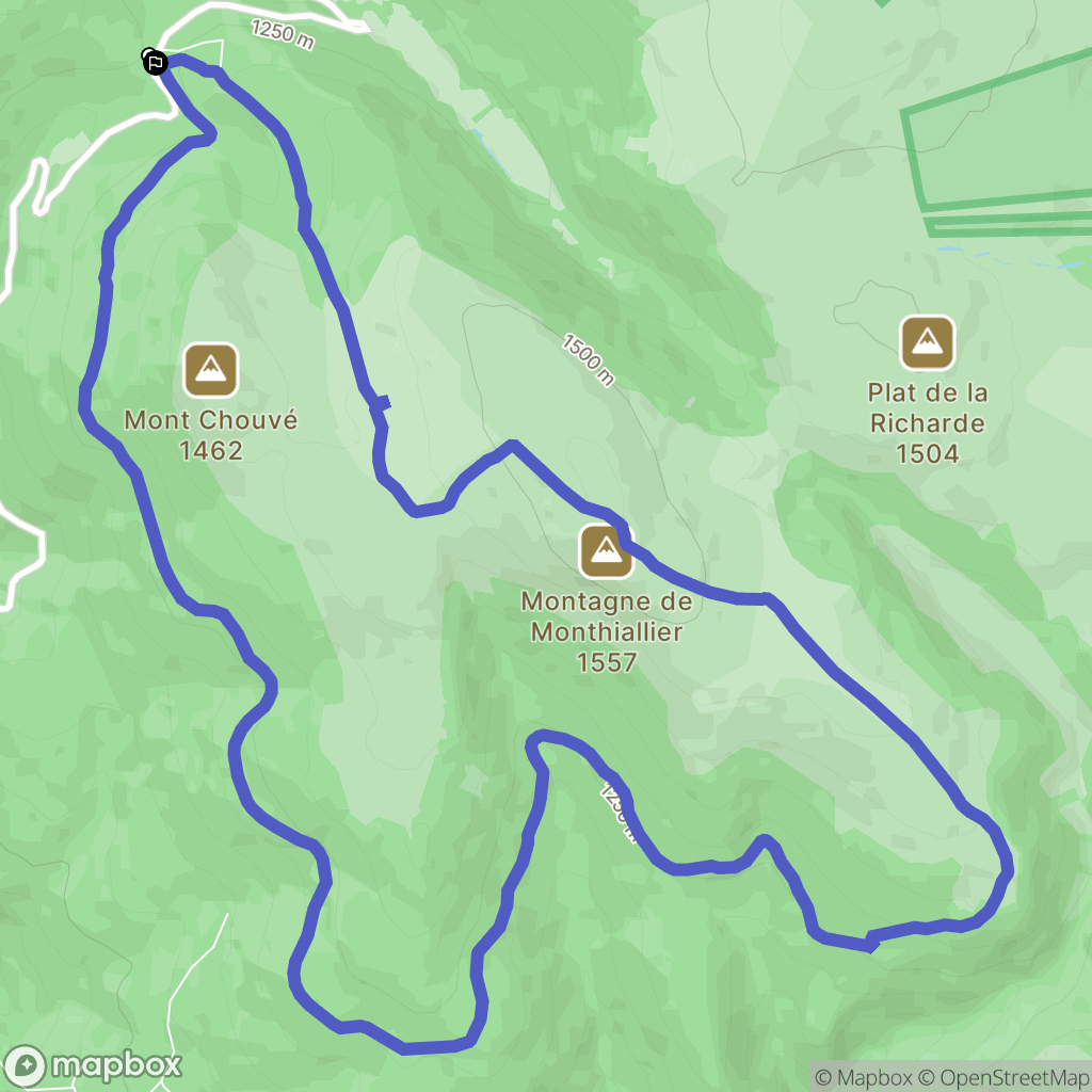 Job : carte du parcours de randonnée - France