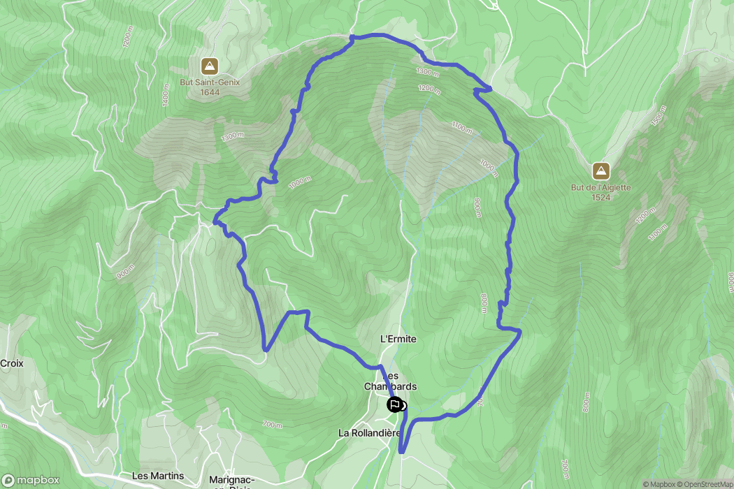 Marignac-en-Diois : carte du parcours de randonnée - France