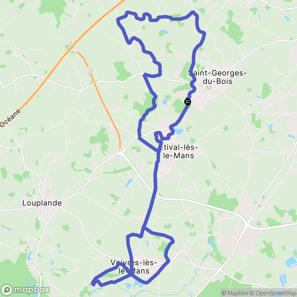 Saint-Georges-du-Bois : carte du parcours de randonnée - France