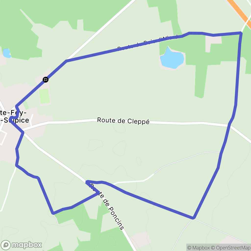 Sainte-Foy-Saint-Sulpice : carte du parcours de randonnée - France