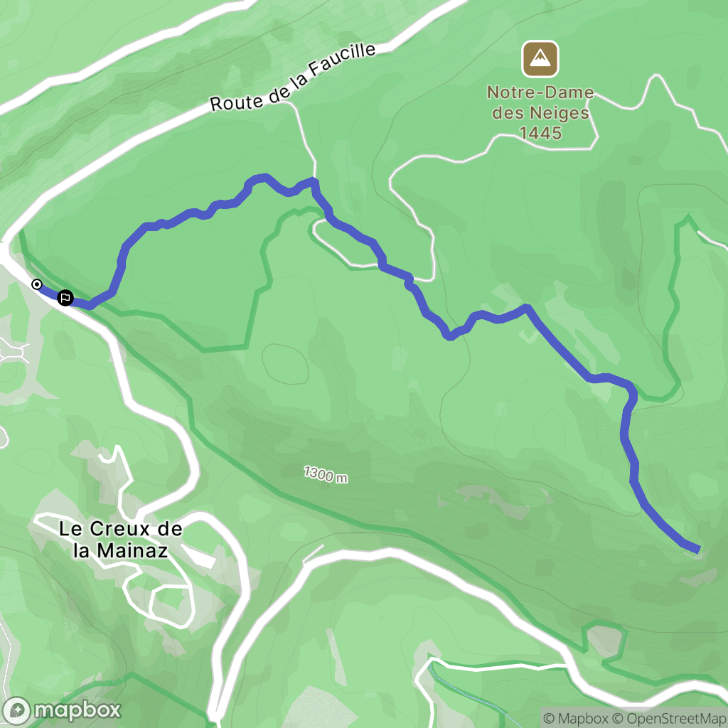 Gex : carte du parcours de randonnée - France