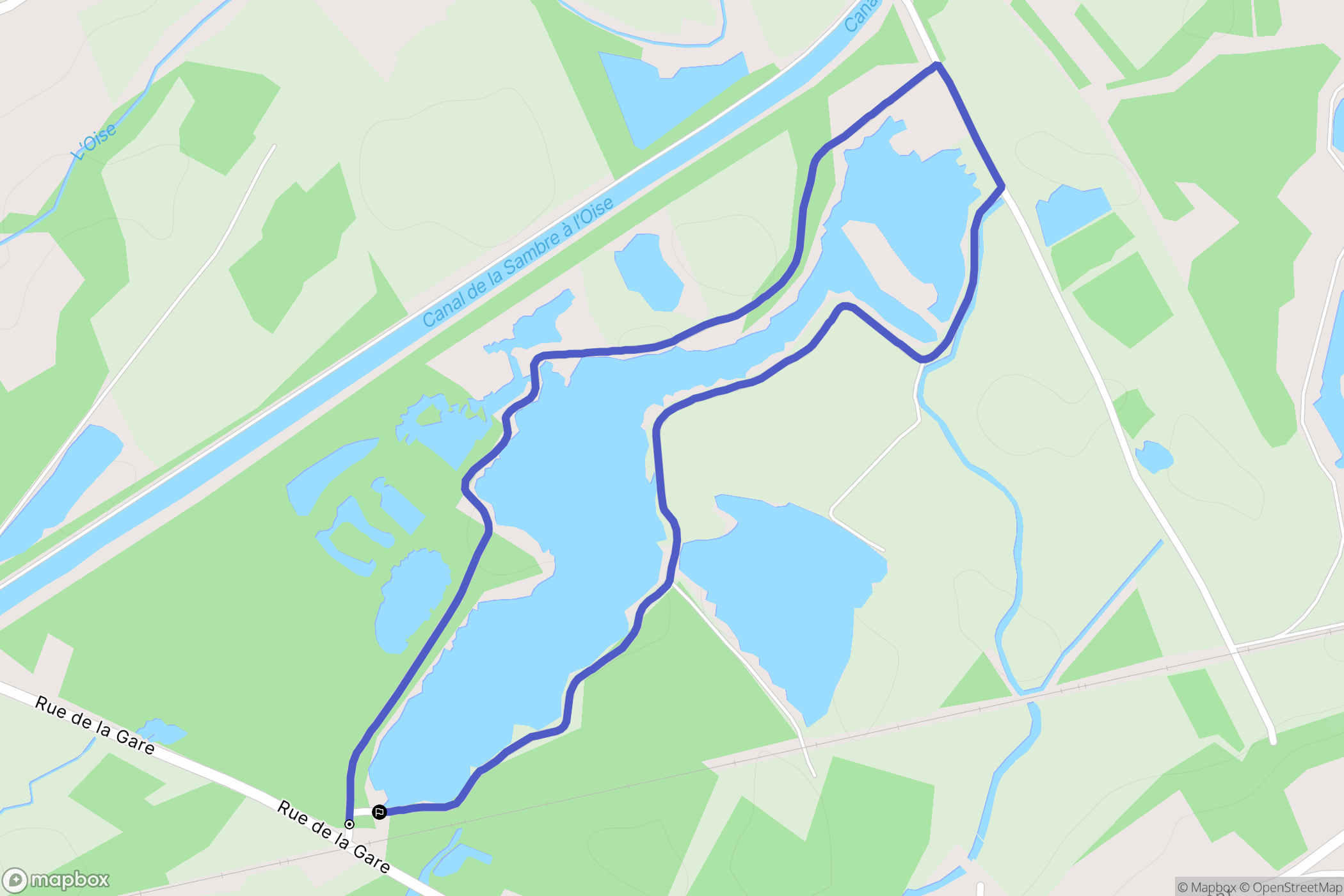 Séry-lès-Mézières : carte du parcours de randonnée - France