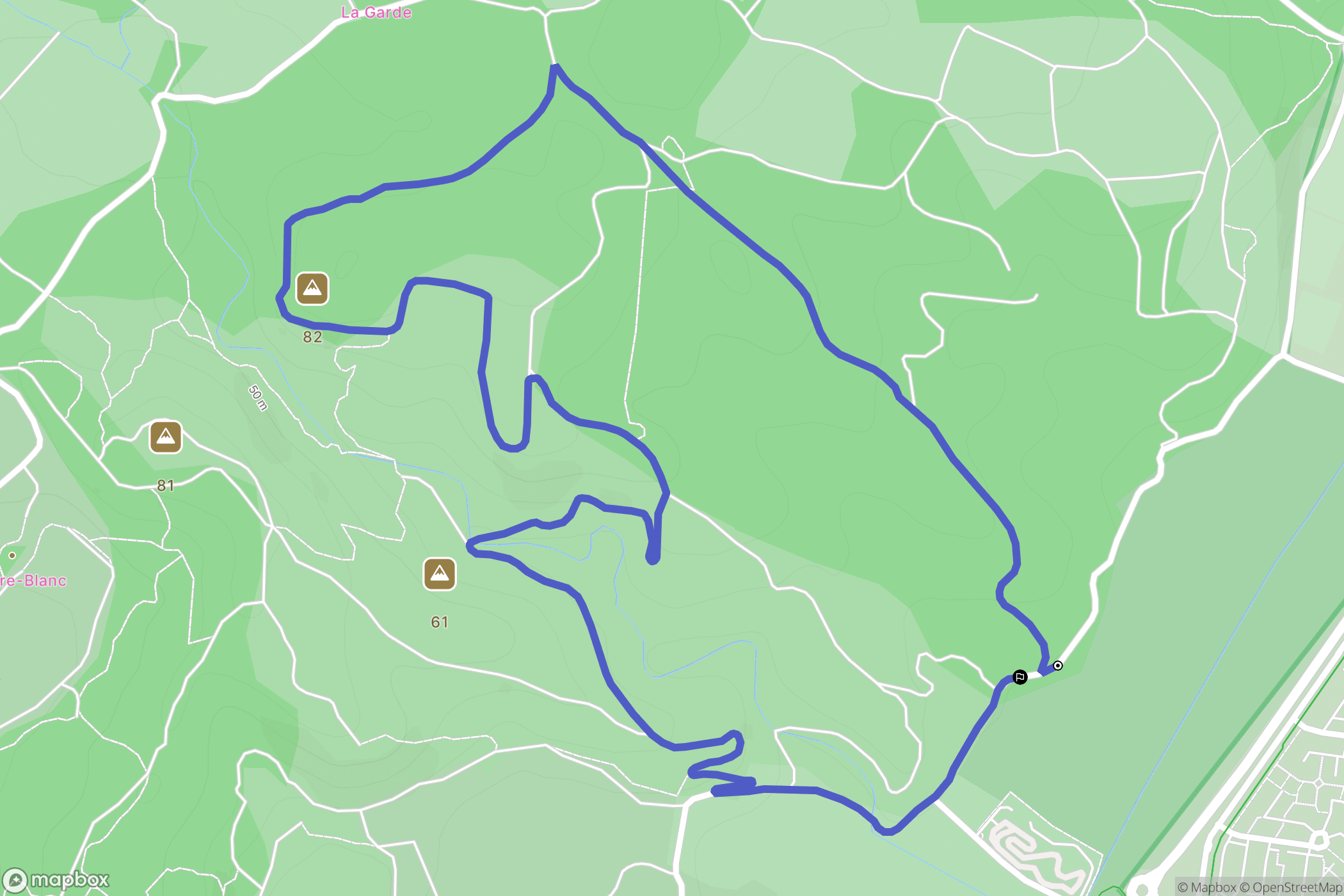 Gruissan : carte du parcours de randonnée - France
