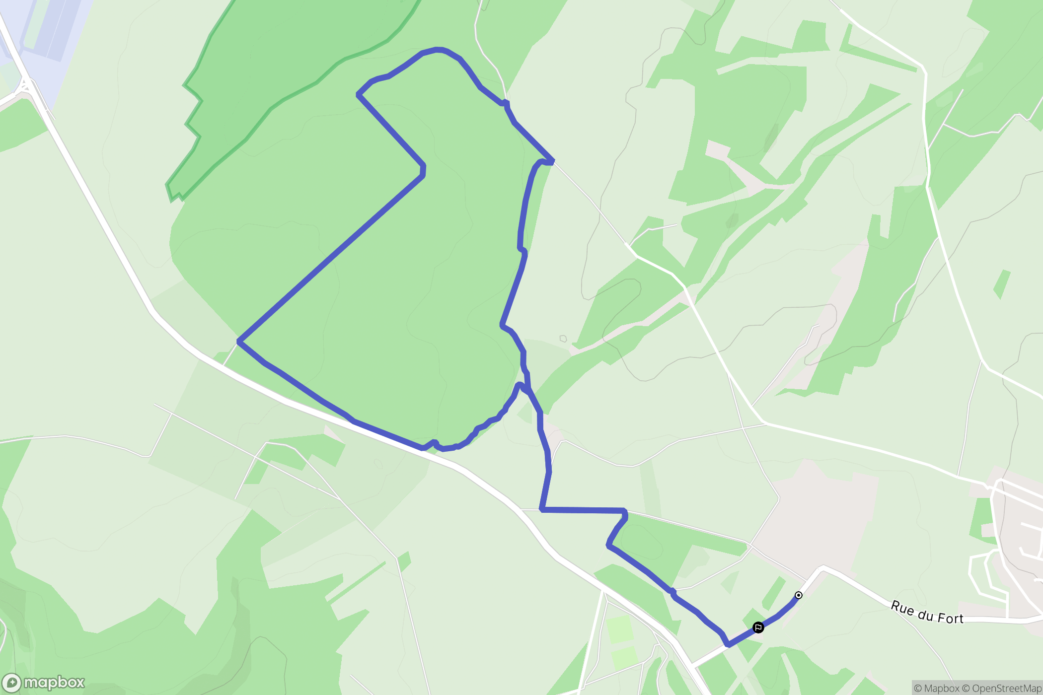 Daix : carte du parcours de randonnée - France