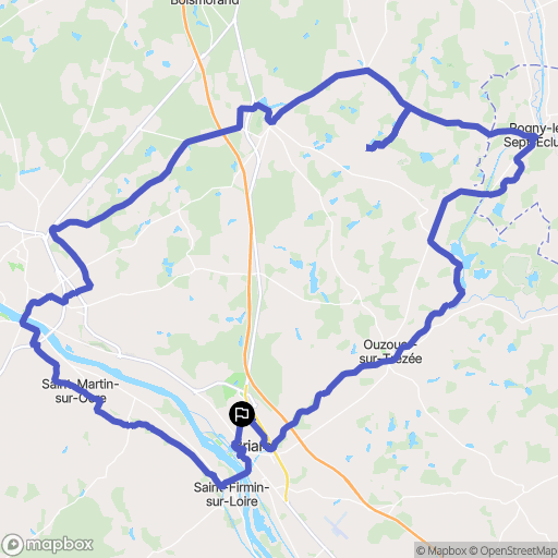 Briare : carte du parcours de randonnée - France