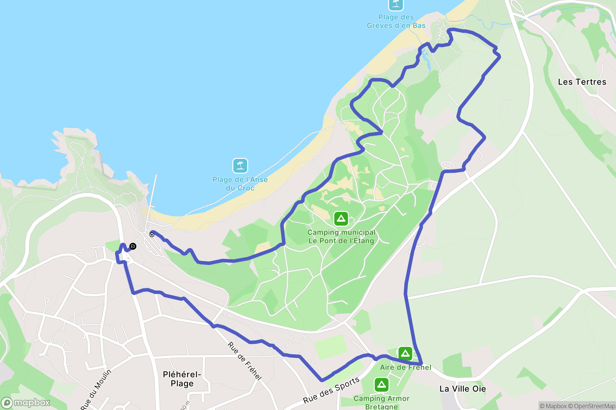 Fréhel : carte du parcours de randonnée - France
