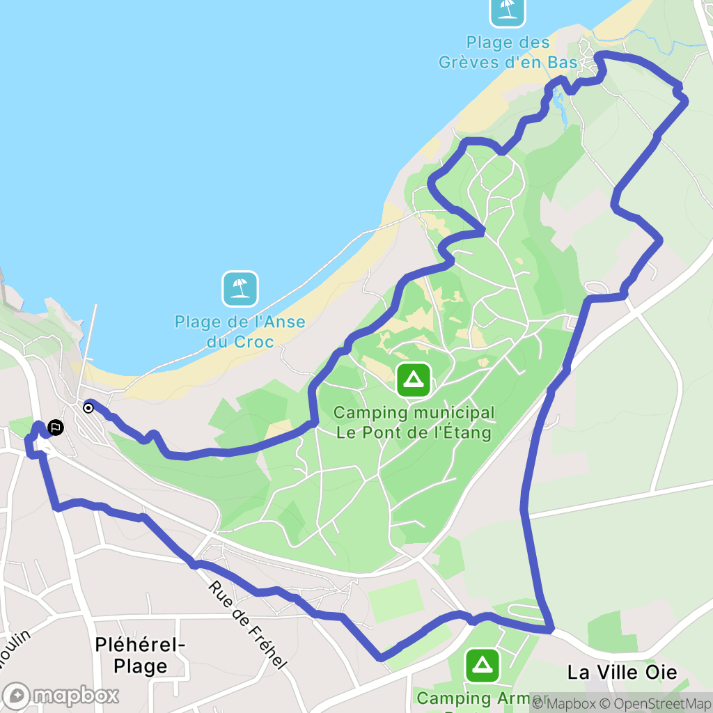 Fréhel : carte du parcours de randonnée - France