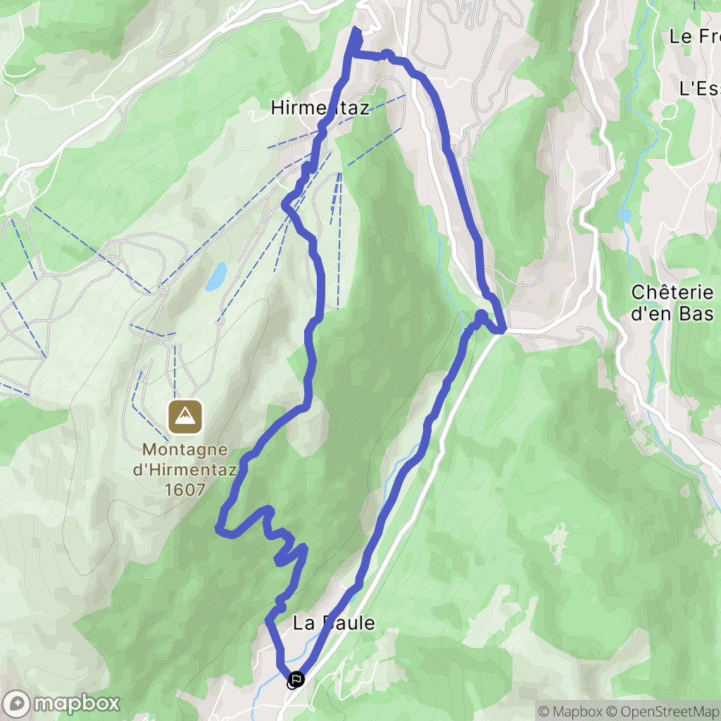 Mégevette : carte du parcours de randonnée - France