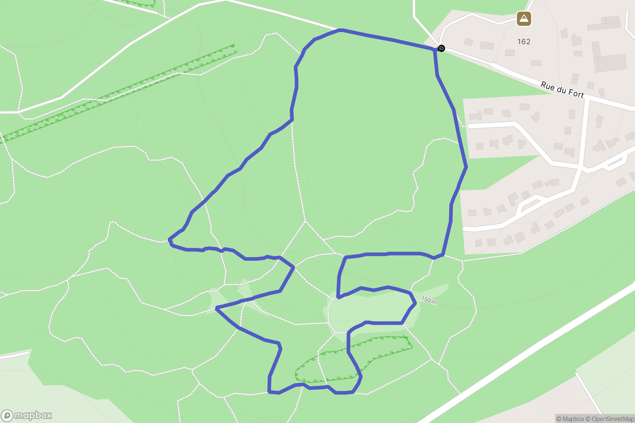 Brimont : carte du parcours de randonnée - France