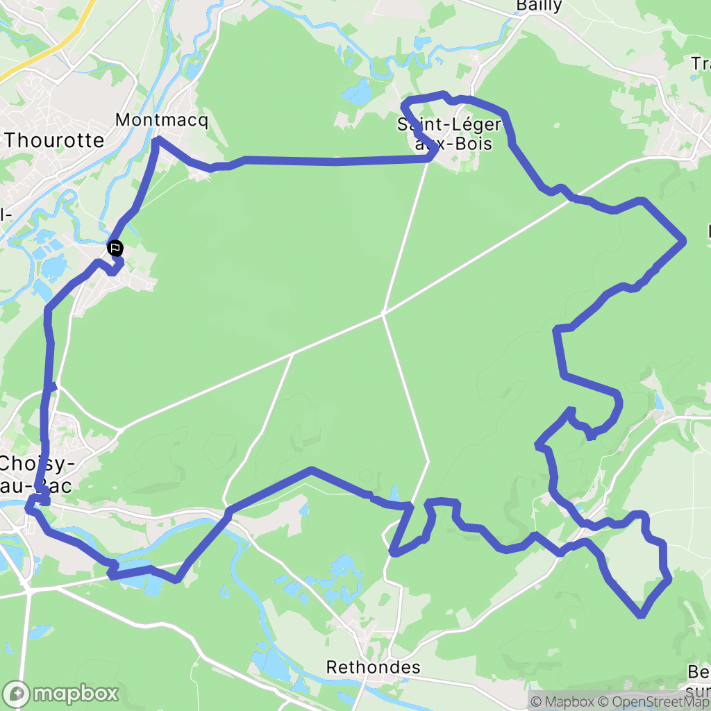 Le Plessis-Brion : carte du parcours de randonnée - France