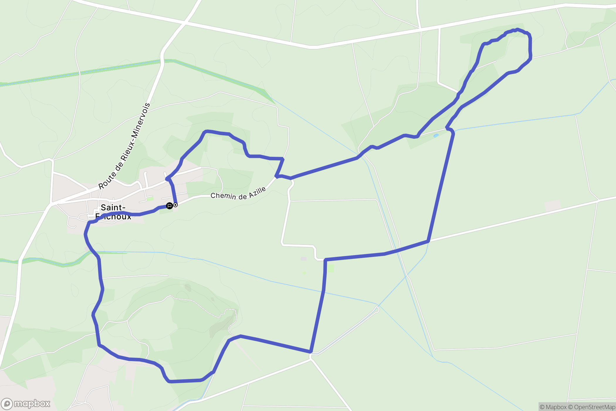 Saint-Frichoux : carte du parcours de randonnée - France