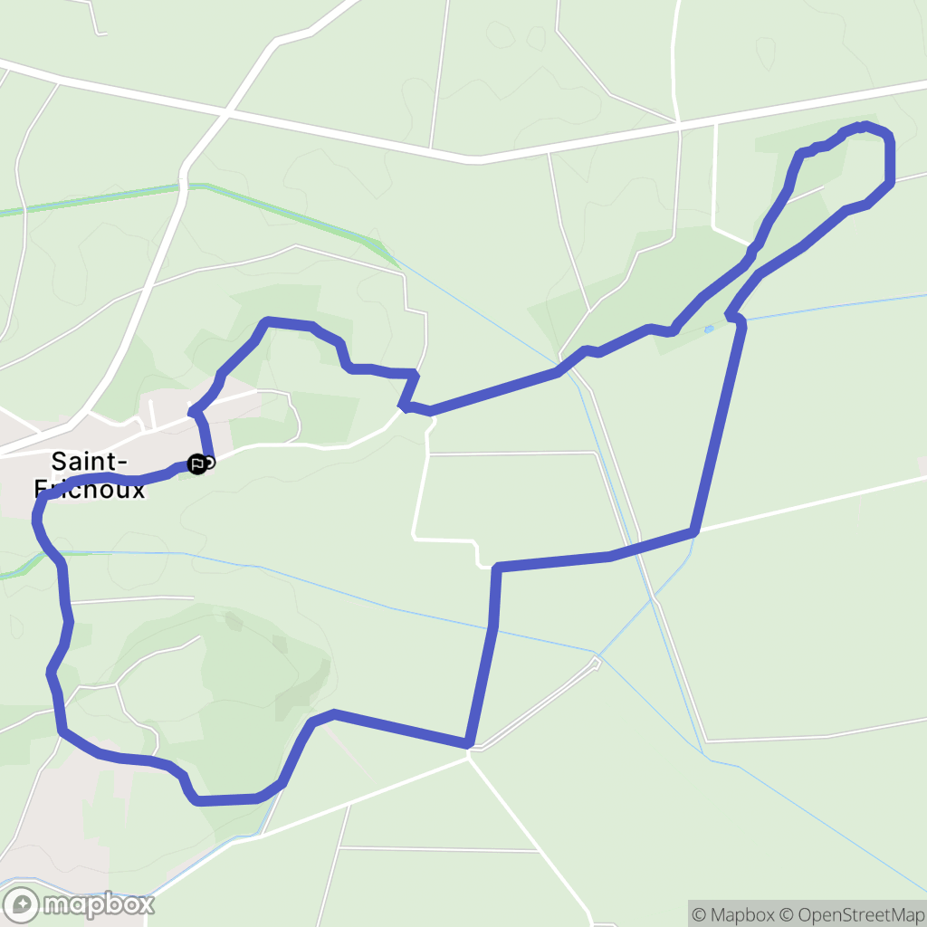Saint-Frichoux : carte du parcours de randonnée - France
