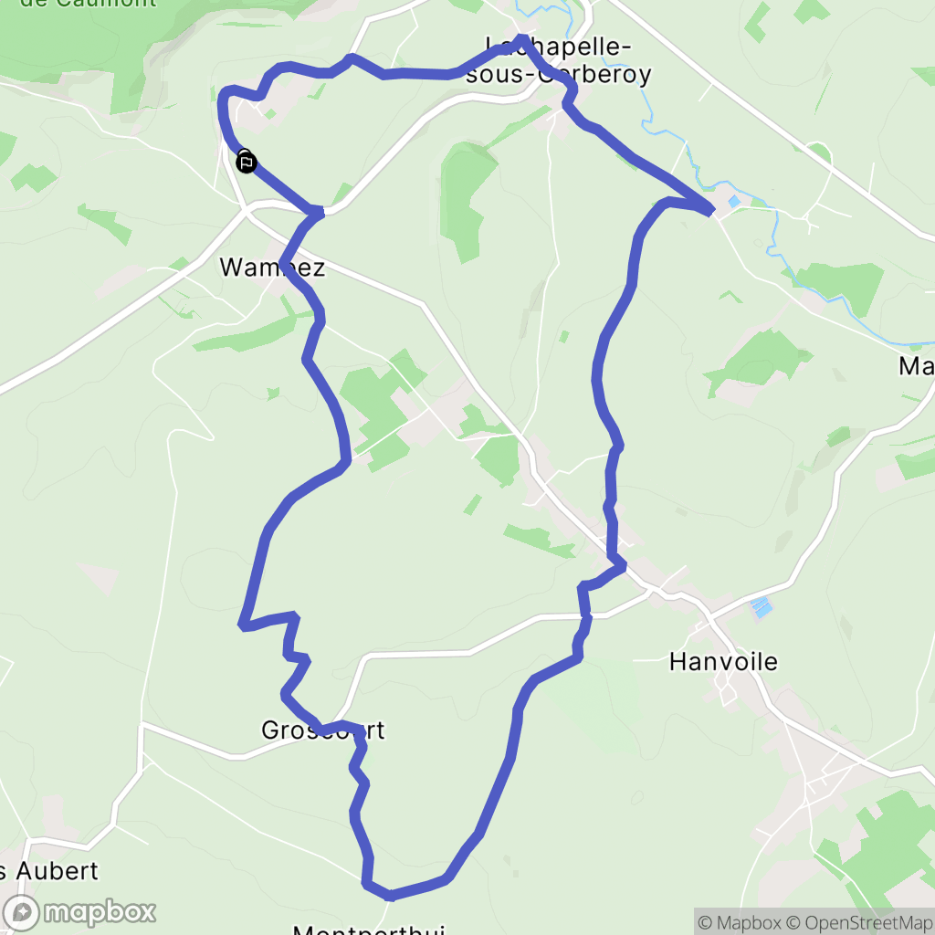 Gerberoy : carte du parcours de randonnée - France