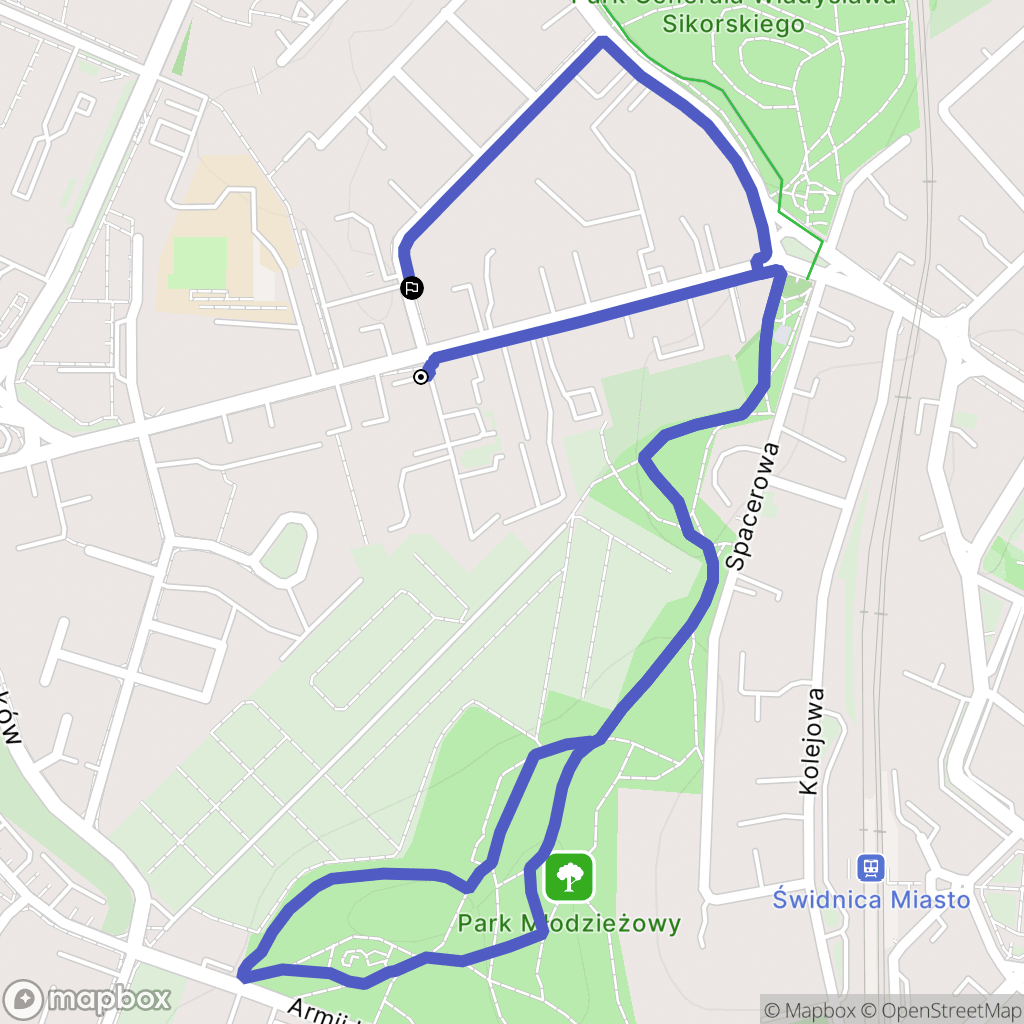 Świdnica: mapa trasy - Poland