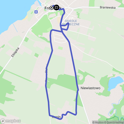 Frombork: mapa trasy - Poland
