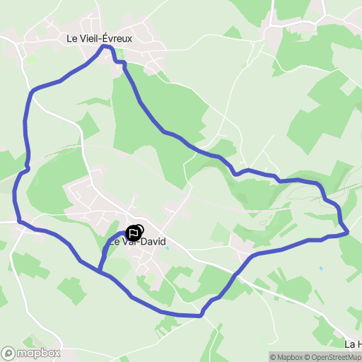 Le Val-David : carte du parcours de randonnée - France