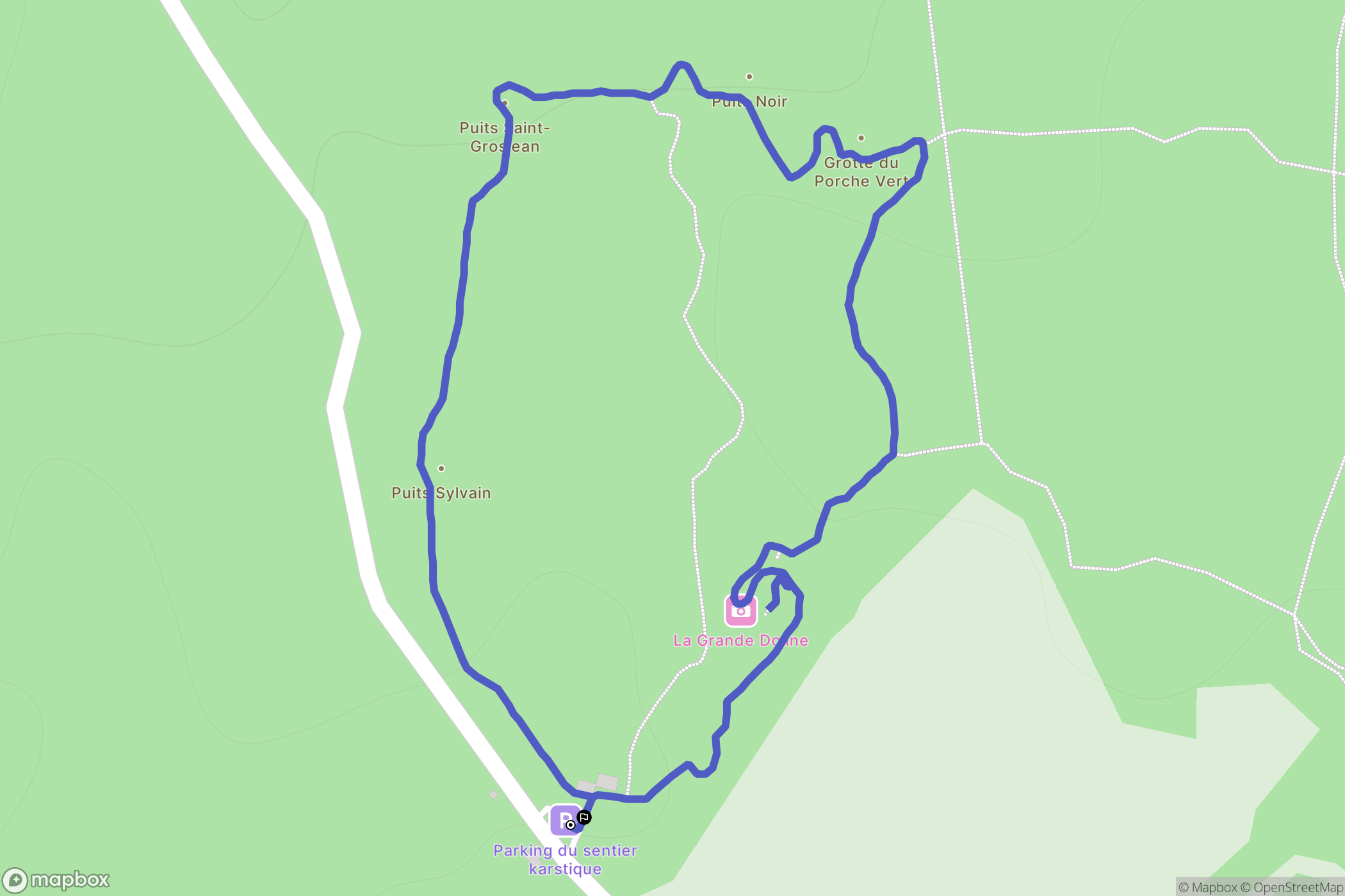 Les Monts-Ronds : carte du parcours de randonnée - France
