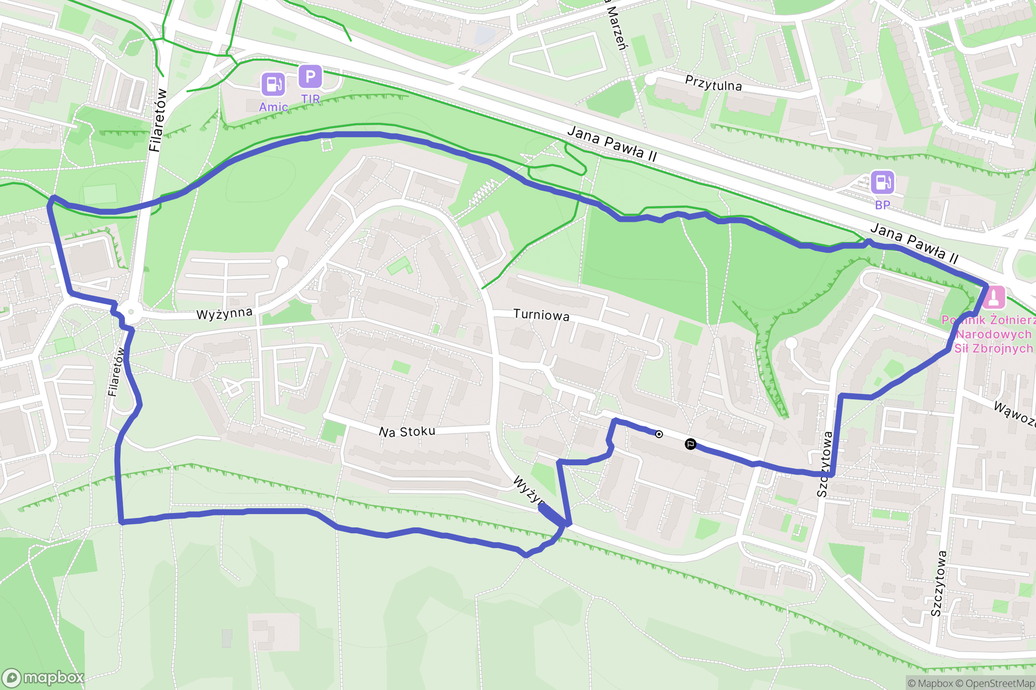 Lublin: mapa trasy - Poland