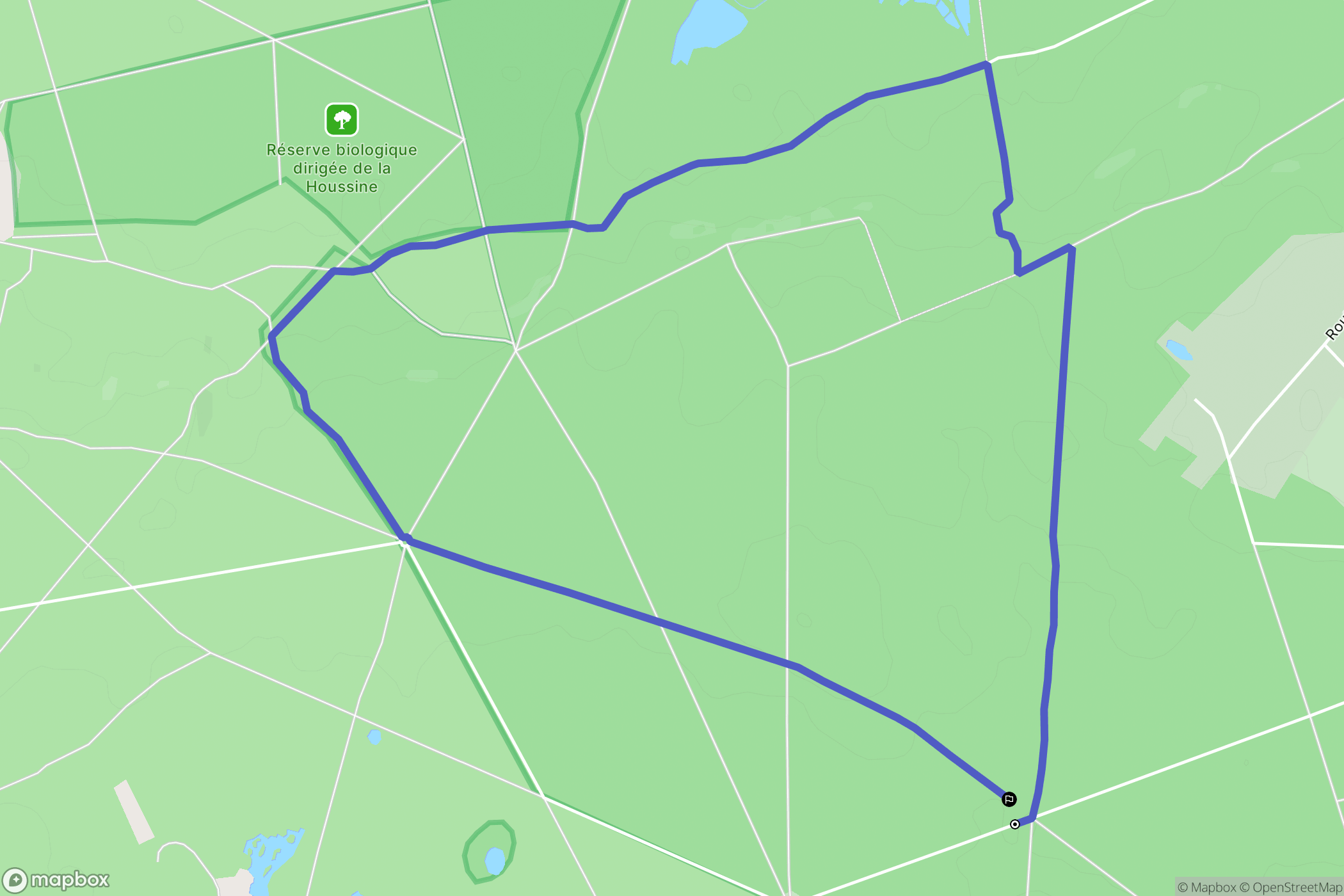 Poigny-la-Forêt : carte du parcours de randonnée - France