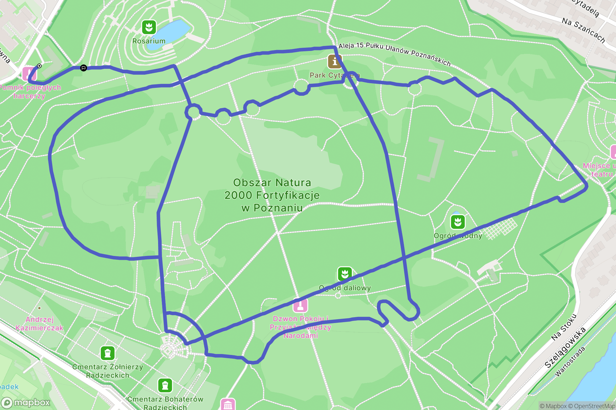 Poznań: mapa trasy - Poland