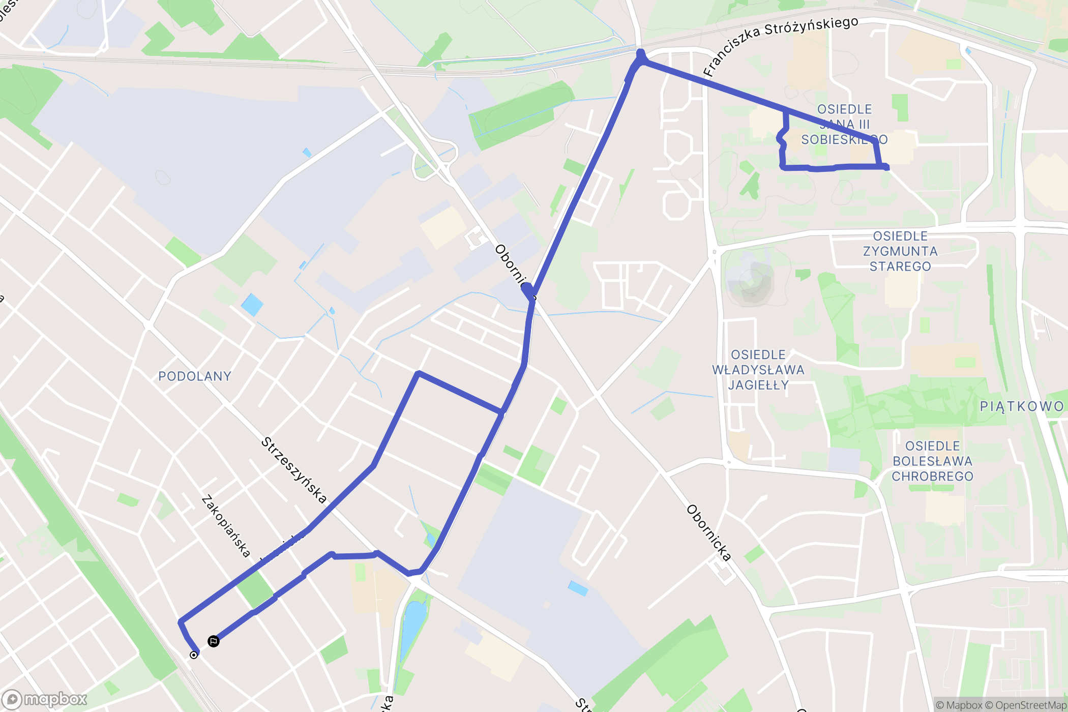 Poznań: mapa trasy - Poland
